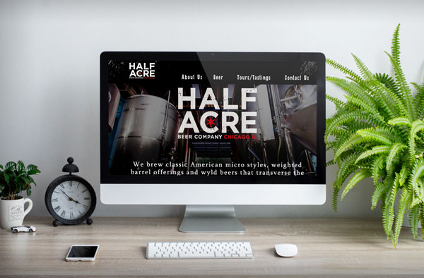 Website Design- Half Acre Brewery